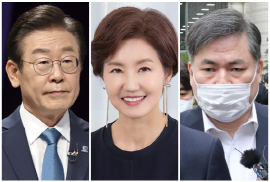 (왼쪽부터) 이재명 더불어민주당 대표, 김연주 시사평론가, 유동규 전 성남도시개발공사 기획본부장. <김연주 SNS, 연합뉴스>